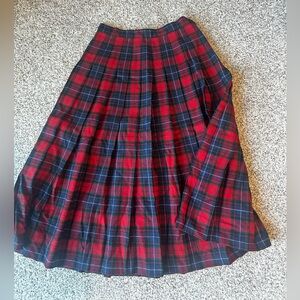 Vintage Pendleton 100% Wool Tartan Plaid Skirt - Size 6 Petite